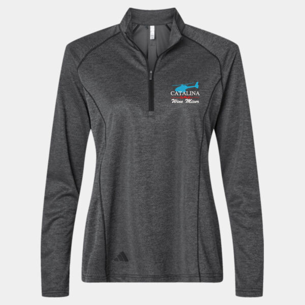 Adidas Women's Space Dyed Quarter-Zip Pullover Thumbnail