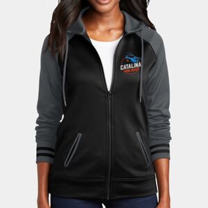 Ladies Sport Wick ® Varsity Fleece Full Zip Hooded Jacket Thumbnail